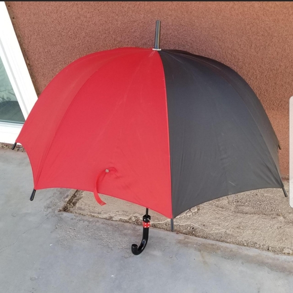 1980's Aramis Promo Gift Umbrella in Red & Black with spinning dice. - Picture 3 of 5